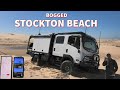 4wd truck beach drive  recovery tyre pressures travel buddy pie for lunch