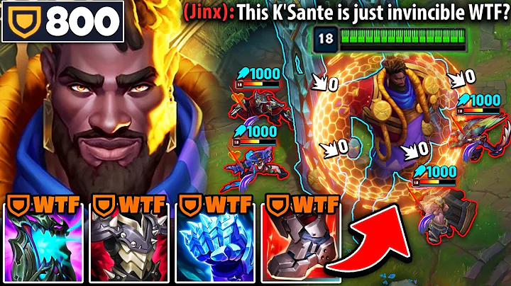 The enemy picked all AD champs, so I stacked over 800 armor on K'Sante (100K+ DAMAGE BLOCKED)