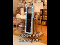 LEDライト付収納スタンドミラー