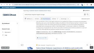 Searching EBSCO Host for peer reviewed articles