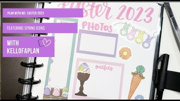 Plan with Me- Easter Planning Page- Spring Icons Sticker Book