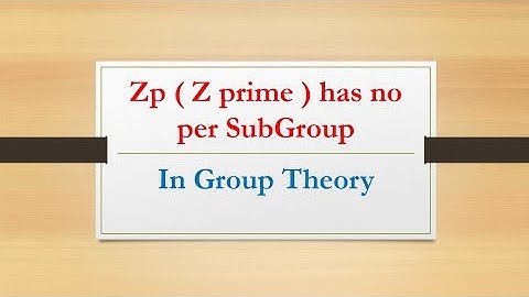Zp has no proper SubGroup in Group theory | Group theory| M.Asif