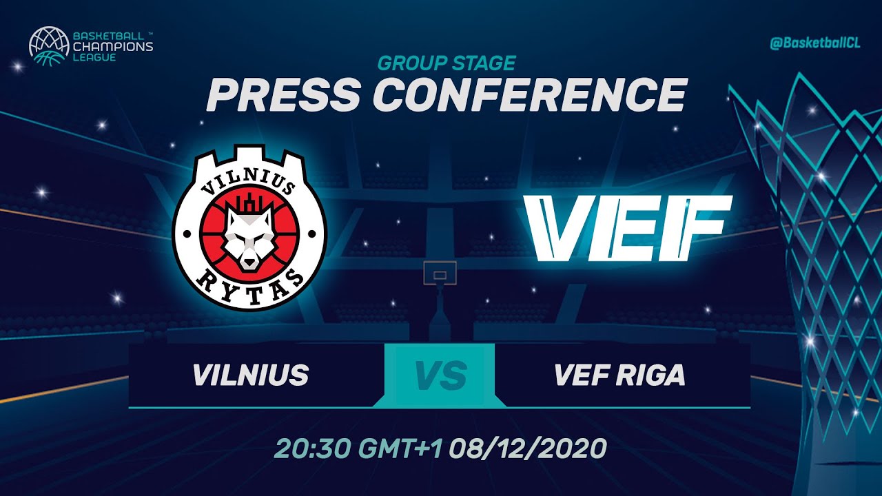 Rytas Vilnius v VEF Riga Press Conference Basketball Champions
