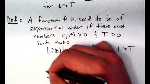 7.1 Laplace Transforms (part 1)