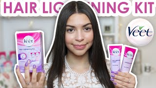 Hair Lightening Cream for Face and Body | Easy to use  | NO messy powders | Veet Lightening Kit