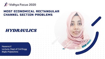 MOST ECONOMICAL RECTANGULAR CHANNEL SECTION PROBLEMS, PART 58, HYDRAULICS