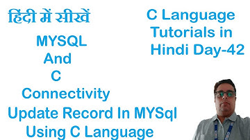 C and MYSQL CONNECTIVITY || Update data from MYSQL table using C program
