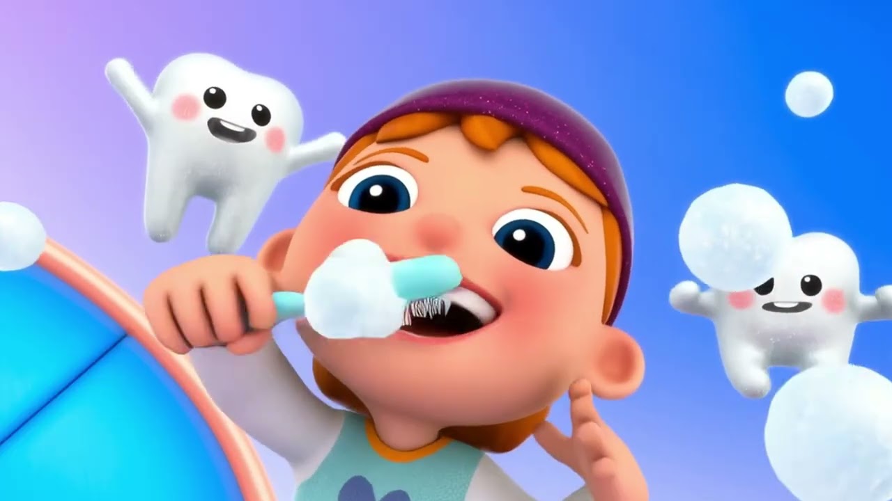 A Canção do Dente Limpinho - Música para Escovar os Dentes | Higiene Bucal Infantil 🦷✨