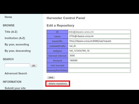 ETDPortal Version 1.2 Quick Guide 2/2: OAI-PMH Harvesting