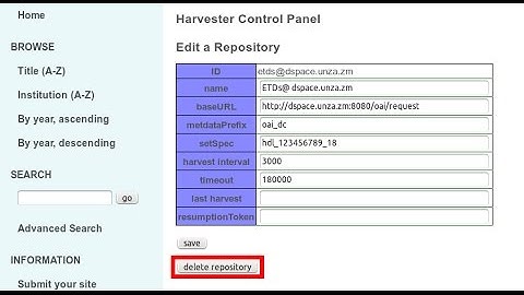 ETDPortal Version 1.2 Quick Guide 2/2: OAI-PMH Harvesting