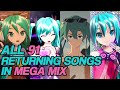 Every returning song in mega 39smix official list