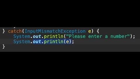 JAVA || How to use TRY CATCH, featuring switch statement.