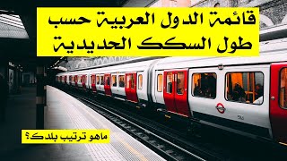 قائمة الدول العربية حسب طول  | | السكك الحديدية