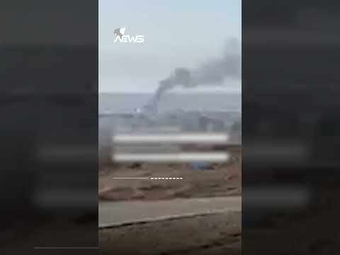 استمرار تصاعد الدخان من داخل حقل كورمور في السليمانية بعد استهدافه بطائرات مسيرة