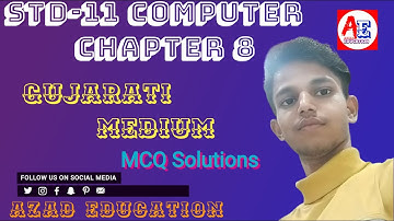 STD-11 Computer/ Chapter-8/ MCQ Solutions / By Azad Education / @AzadrajaAnsari