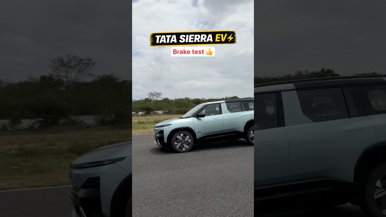 Tata sierra ev brake test ? #m_ravithakur #tatasierraev