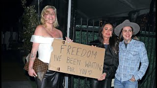 Singer Kesha Promotes Freedom with Kyle Richards and Girlfriend Morgan Wade after having dinner!