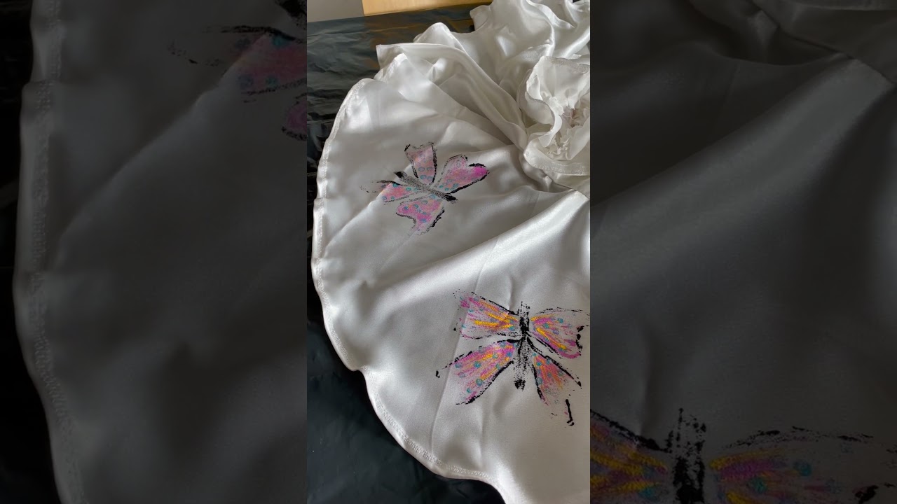 Made this beautiful butterfly printed dress for my princess 