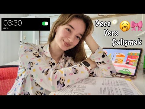 GECE 3TE KALKIP DERS ÇALIŞMAK🥱📚YKS Çalışma Günlüğüm| Ecre Ay