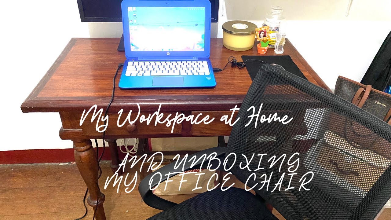 Workspace at Home and Unboxing Office Chair 2020 | Mommy Aims