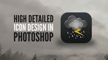 Highly Detailed Weather Icon design in Adobe Photoshop - Tuhin