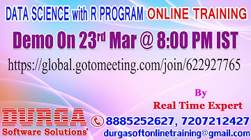 DATA SCIENCE WITH R PROGRAM Online Training in DURGASOFT