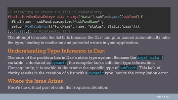 Solving the dynamic Type Issue in Flutter