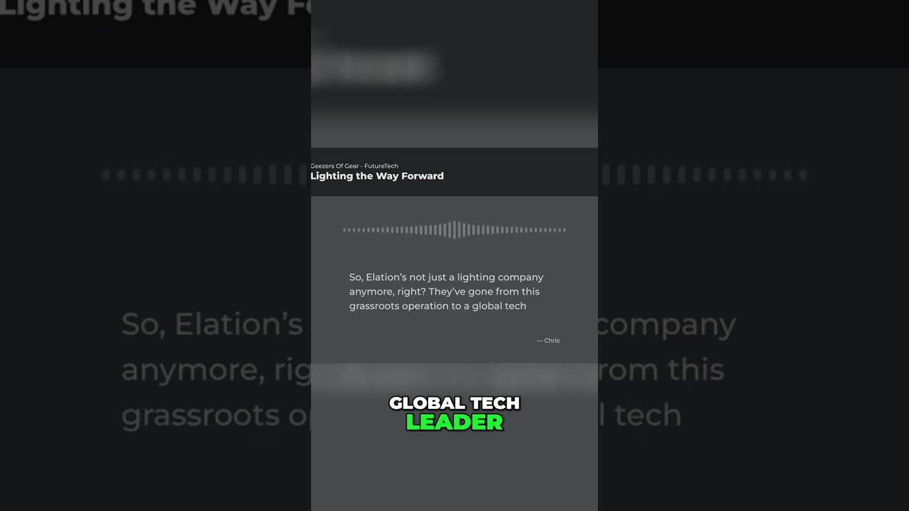 Elation's Evolution: From Lighting to Global Tech Leader #shorts