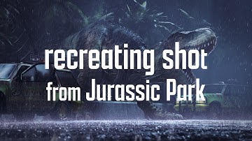 Recreating shot from Jurassic Park (the whole process, 10h of work)