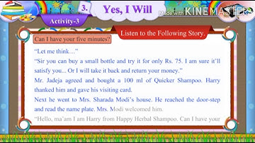 STD-7| English|Unit-3| YES I WILL |Activity-2(1) |Sem-1|Explaination in Marathi