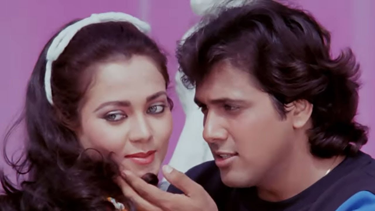    4K Video   Hindi Romantic Song  Govinda  Sonam  Mandakini  Amit Kumar  Aakhri Baazi
