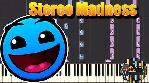 Level 1 (Stereo Madness) - Geometry Dash [Piano Tutorial] (Synthesia) HD Cover