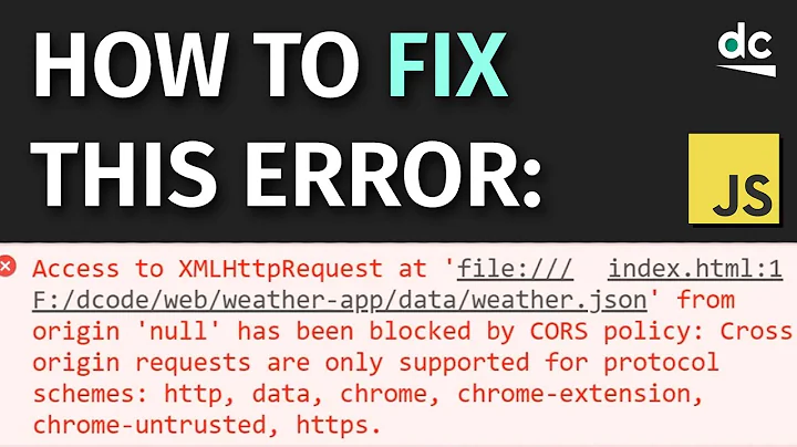 How To Fix: "null has been blocked by CORS policy" Error in JavaScript AJAX