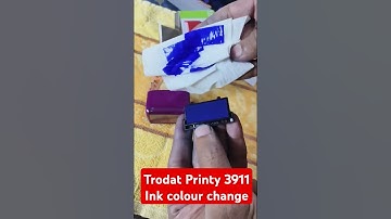 How to change ink colour in Trodat Printy #stampfactory #trodat #colour