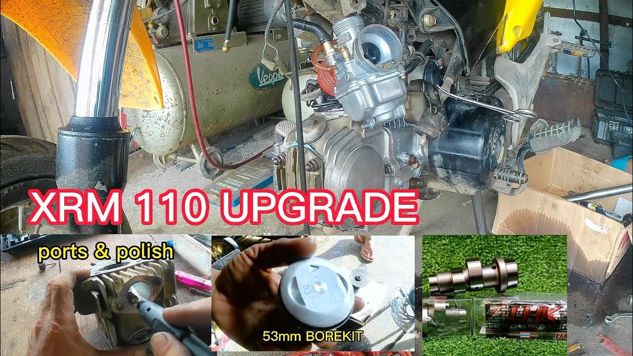 XRM110 BORE UP /PORTS /RACING CAMSHAFT/VALVE SPRING.. YouTube
