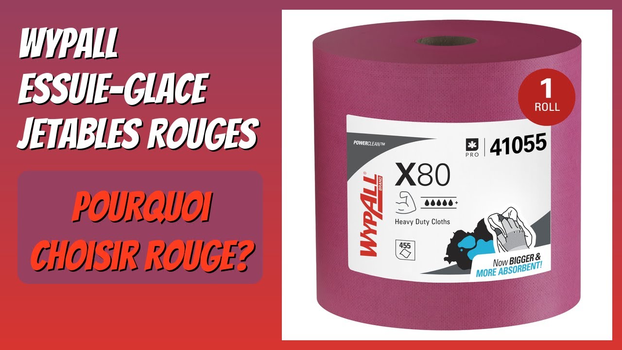 AVIS (2025) : Wypall Essuie-glace Jetables Rouges. DÉTAILS
