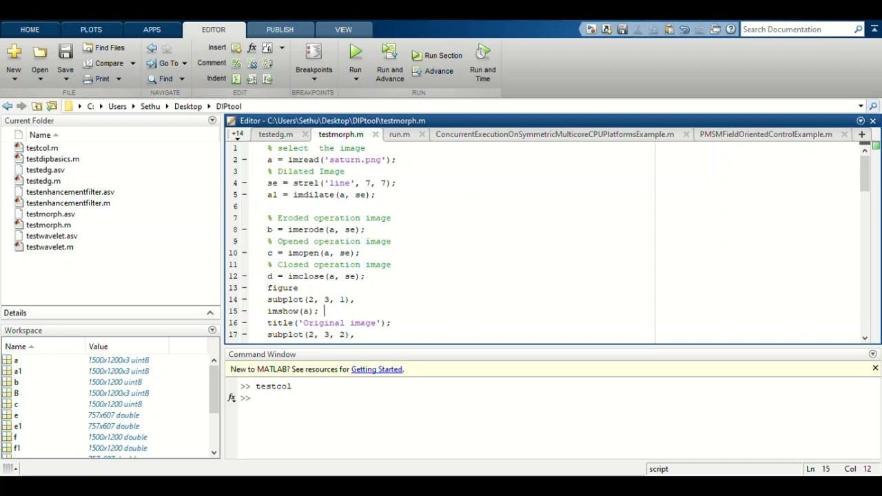 morphology operations on Image using MATLAB in Tamil - YouTube