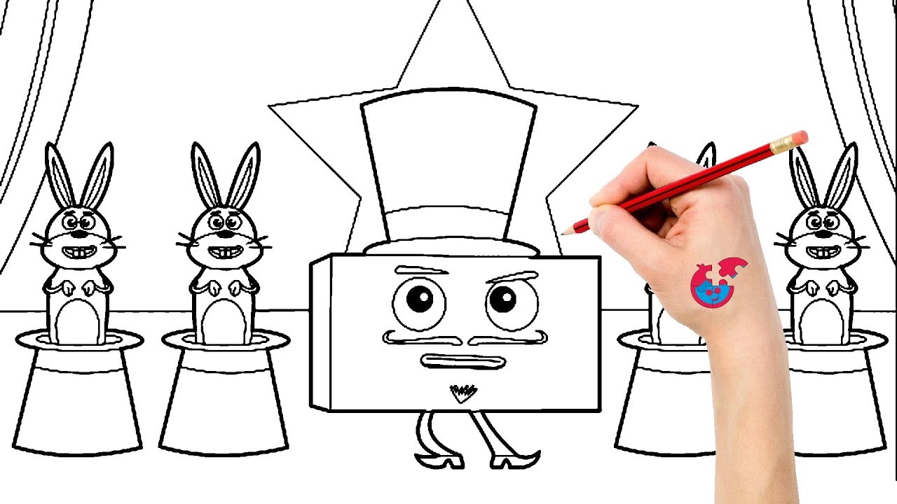 how to draw big block singsong magic show learning drawing
