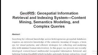 Geoiris Geospatial Information Retrieval And Indexing Systemcontent Mining, Semantics Modeling, And