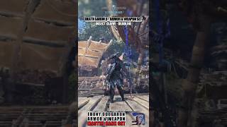 Ebony Odogaron Armor & Weapon Set - Mhw Iceborne