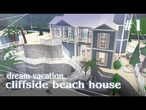 Cliffside Beach House Bloxburg Speed Build Part 1 2 Youtube - roblox house builds beach style