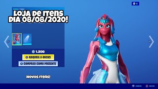 Fortnite Loja do dia 08/08/2020! Novas Skins: Salmoura e Axo e Novas Picaretas!