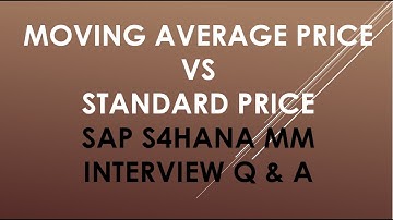 Moving Average Price vs Standard Price | difference between Moving Average Price and Standard Price