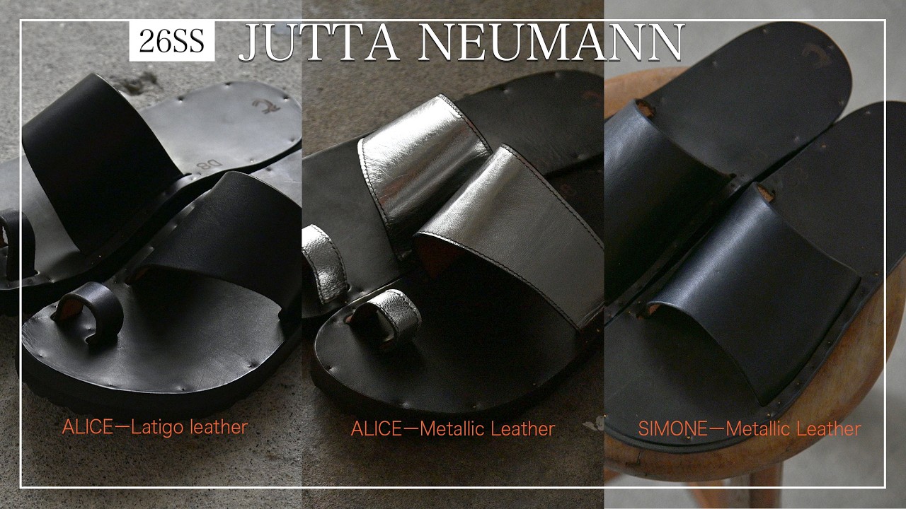 26SS Cristaseya × JUTTA NEUMANN レザーサンダル 26SS JUTTA NEUMANN］重厚的でラグジュアリーなレザーサンダル