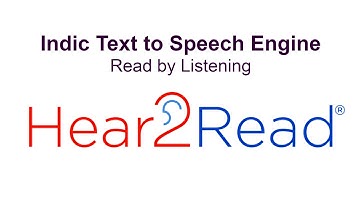 Hear2Read Indic TTS Introduction