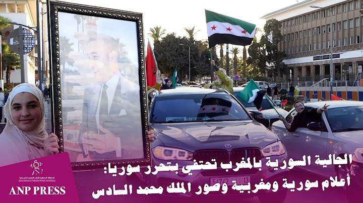 الجالية السورية بالمغرب تحتفي بتحرر سوريا: أعلام سورية ومغربية وصور الملك محمد السادس