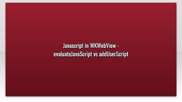 Javascript in WKWebView - evaluateJavaScript vs addUserScript