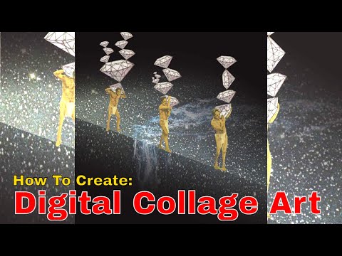 How to Create Digital Collage Art | Trippy Space Collage | Adobe Illustrator Collage | Digital Art