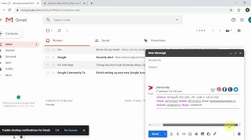 Hướng dẫn cấu hình chữ ký email vào Mail Thunderbird và trên Gmail  | P.A Việt Nam