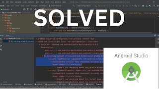 SOLVED | No matching variant of gradle was found. The consumer was configured...